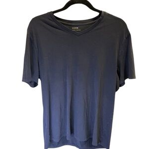 Vince Men's Deep Blue V-Neck Tee